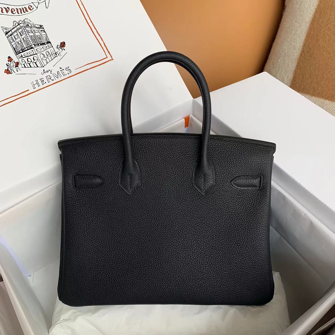 Hermes Birkin 30CM Togo Leather Handbag Black